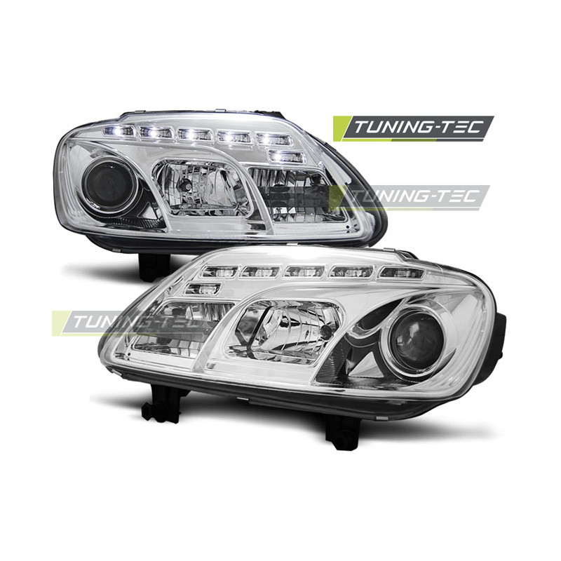 Fari Anteriori Luci Diurne Cromato per Volkswagen Touran /caddy 02/2003-10/2006 (Cod. TT-LPVWC3)