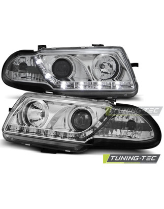Fari Anteriori con Luci Diurne Luci Diurne Cromato per Opel Astra F 09/1994-08/1997 (Cod. TT-LPOP61)