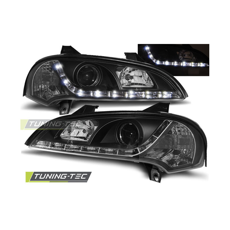 Fari Anteriori con Luci Diurne Luci Diurne Nero per Opel Tigra 09/1994-12/2000 (Cod. TT-LPOP58) Fari Anteriori con Luci Diurne Luci Diurne Nero per Opel Tigra 09/1994-12/2000 (Cod. TT-LPOP58)