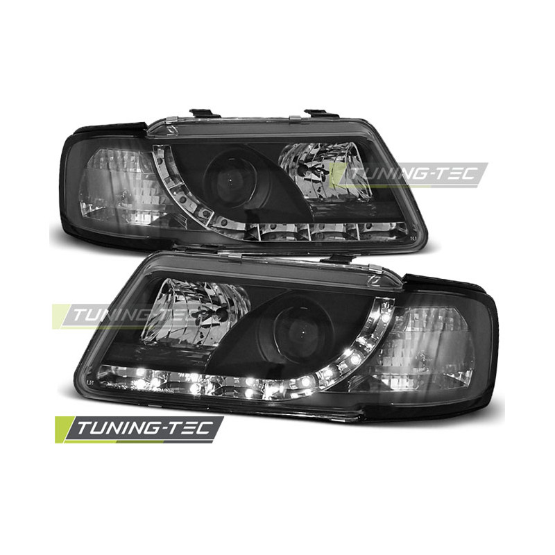 Fari Anteriori Luci Diurne Nero per Audi A3 8L 08/1996-08/2000 (Cod. TT-LPAU28)