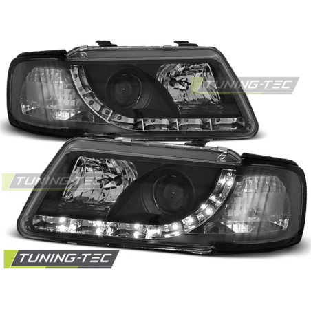 Fari Anteriori Luci Diurne Nero per Audi A3 8L 08/1996-08/2000 (Cod. TT-LPAU28)