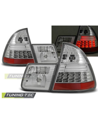Fanali Posteriori LED Cromato per BMW E46 1999-2005 (Cod. TT-LDBM27)