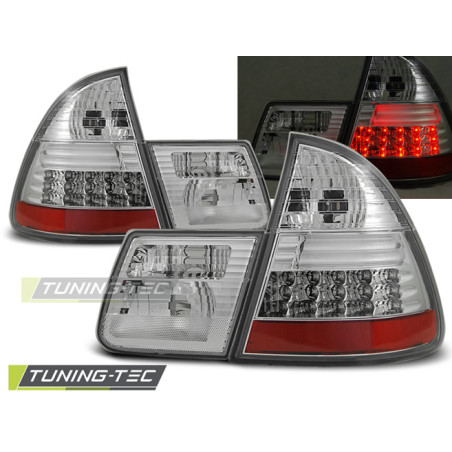 Fanali Posteriori LED Cromato per BMW E46 1999-2005 (Cod. TT-LDBM27)
