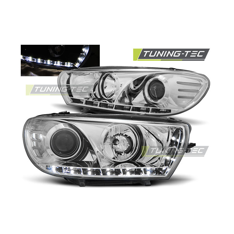 Fari Anteriori Luci Diurne Cromato per Volkswagen Scirocco 2008-04/2014 (Cod. TT-LPVWA9)
