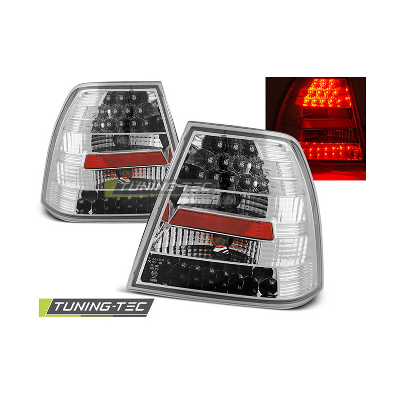 Fanali Posteriori LED Cromato per Volkswagen Bora 09/1998-07/2005 (Cod. TT-LDVW61)