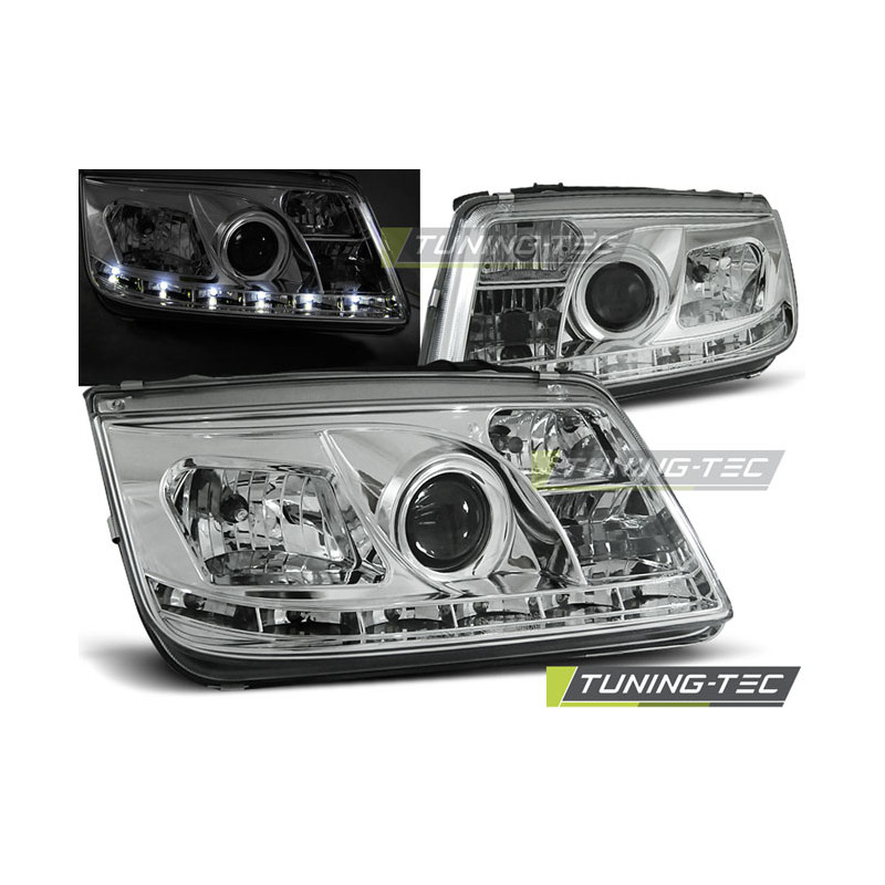 Fari Anteriori Luci Diurne Cromato per Volkswagen Bora 09/1998-05/2005 (Cod. TT-LPVWA1)