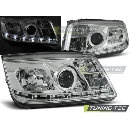 Fari Anteriori Luci Diurne Cromato per Volkswagen Bora 09/1998-05/2005 (Cod. TT-LPVWA1)