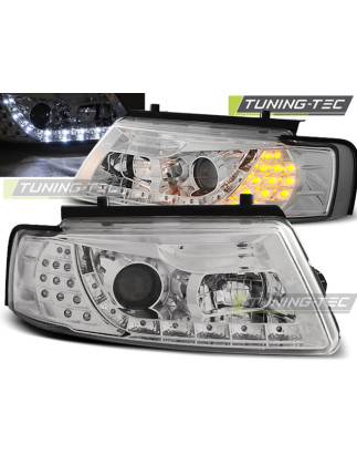 Fari Anteriori Luci Diurne Cromato per Volkswagen Passat B5 11/1996-08/2000 (Cod. TT-LPVWB3)