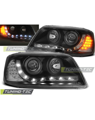 Fari Anteriori Luci Diurne Nero per Volkswagen T5 04/2003-08/2009 (Cod. TT-LPVWA8)
