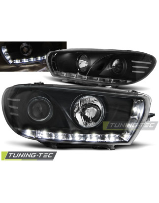 Fari Anteriori Luci Diurne Nero per Volkswagen Scirocco 2008-04/2014 (Cod. TT-LPVWB0)