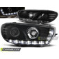 Fari Anteriori Luci Diurne Nero per Volkswagen Scirocco 2008-04/2014 (Cod. TT-LPVWB0)