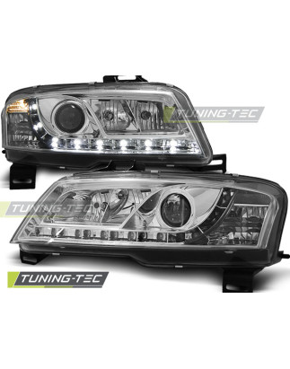 Fari Anteriori con Luci Diurne Luci Diurne Cromato per Fiat Stilo 3D 10/2001-2008 (Cod. TT-LPFI11)