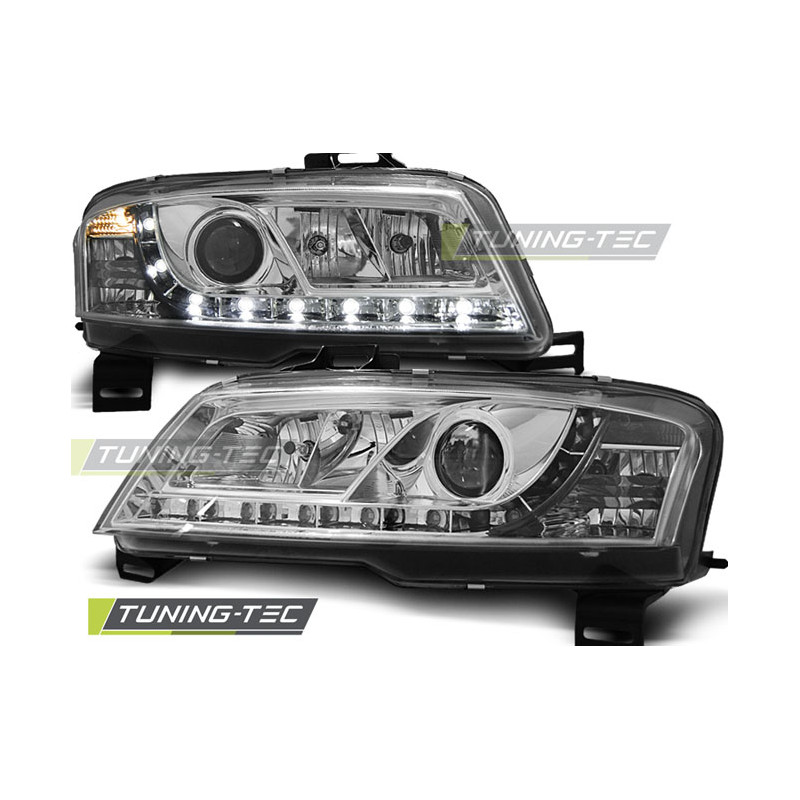 Fari Anteriori con Luci Diurne Luci Diurne Cromato per Fiat Stilo 3D 10/2001-2008 (Cod. TT-LPFI11)