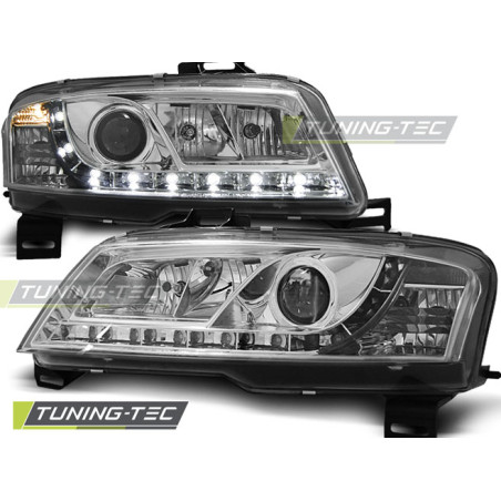 Fari Anteriori con Luci Diurne Luci Diurne Cromato per Fiat Stilo 3D 10/2001-2008 (Cod. TT-LPFI11)