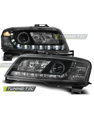 Fari Anteriori con Luci Diurne Luci Diurne Nero per Fiat Stilo 3D 10/2001-2008 (Cod. TT-LPFI12)