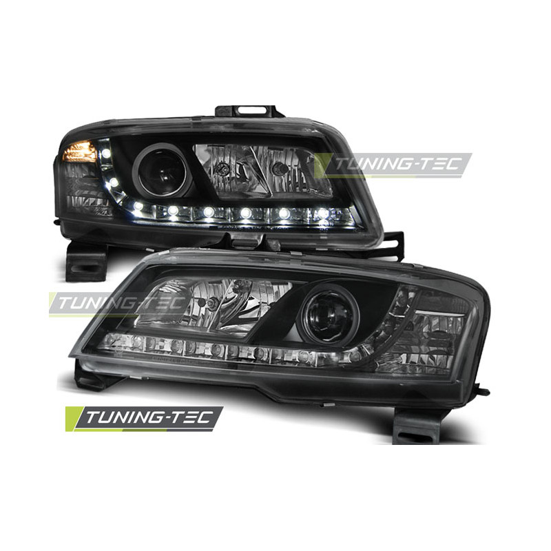 Fari Anteriori con Luci Diurne Luci Diurne Nero per Fiat Stilo 3D 10/2001-2008 (Cod. TT-LPFI12)