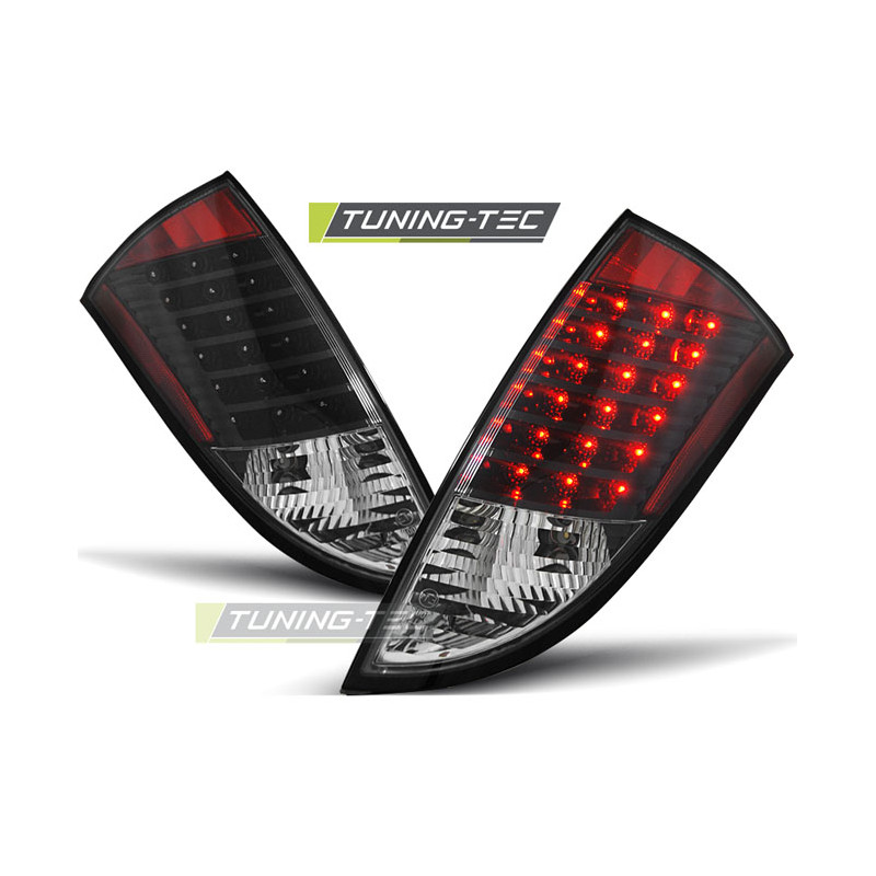 Fanali Posteriori LED LED Nero per Ford Focus 1 Hb 1998-2004 (Cod. TT-LDFO22)