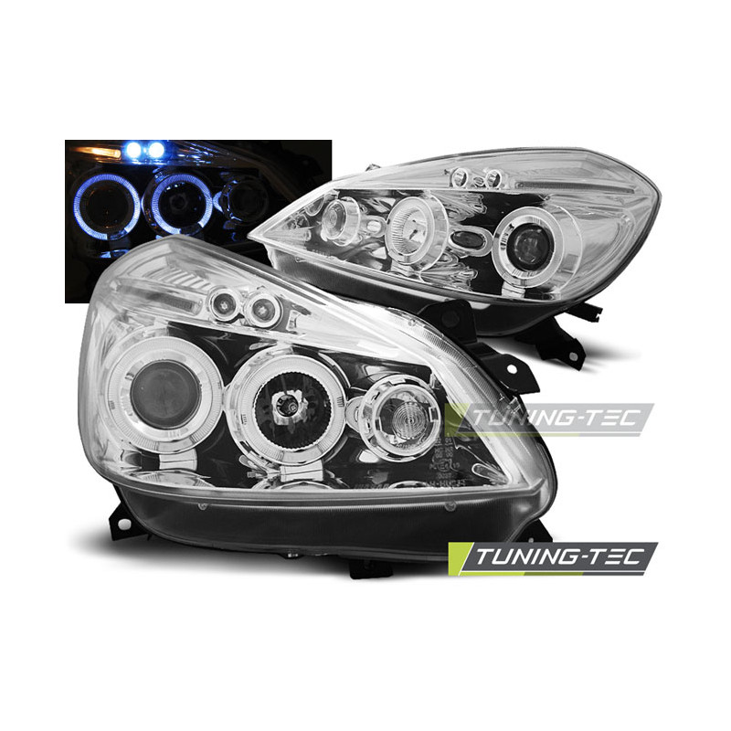 Fari Anteriori Angel Eyes per Renault Clio 3 2005-2009 (Cod. TT-LPRE27)