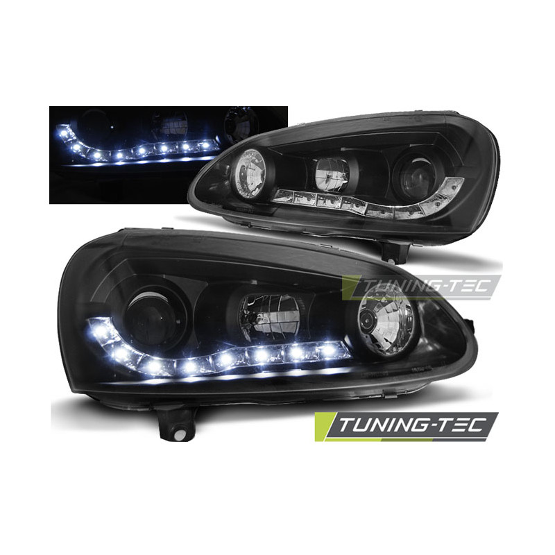 Fari Anteriori Luci Diurne Nero per Volkswagen Golf 5 (Cod. TT-LPVW99) Fari Anteriori Luci Diurne Nero per Volkswagen Golf 5 (Cod. TT-LPVW99)