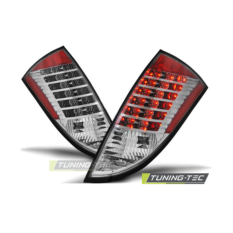 Fanali Posteriori LED LED Cromato per Ford Focus 1 Hb 1998-2004 (Cod. TT-LDFO21)