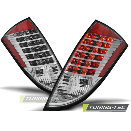 Fanali Posteriori LED LED Cromato per Ford Focus 1 Hb 1998-2004 (Cod. TT-LDFO21)