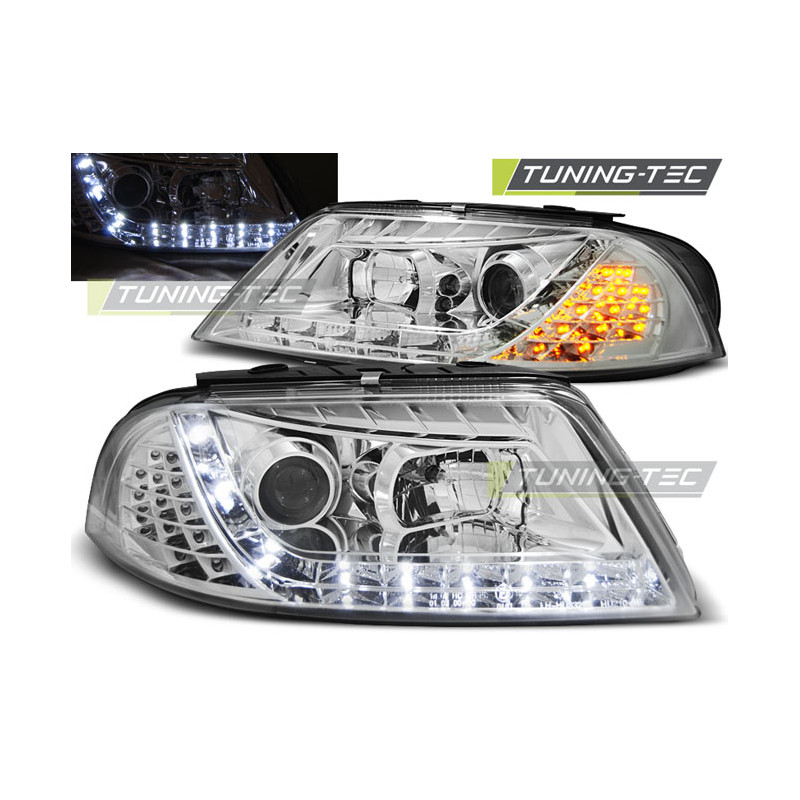 Fari Anteriori Luci Diurne Cromato per Volkswagen Passat 3BG B5 Fl 09/2000-03/2005 (Cod. TT-LPVWC7)