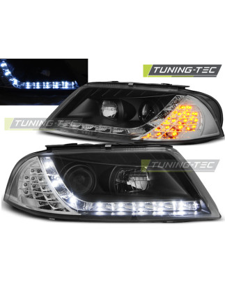 Fari Anteriori Luci Diurne Nero per Volkswagen Passat 3BG B5 Fl 09/2000-03/2005 (Cod. TT-LPVWC8)