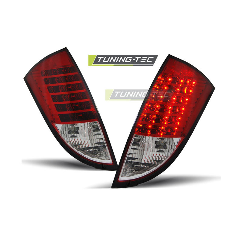 Fanali Posteriori LED LED Rosso/bianco per Ford Focus 1 Hb 1998-2004 (Cod. TT-LDFO24)