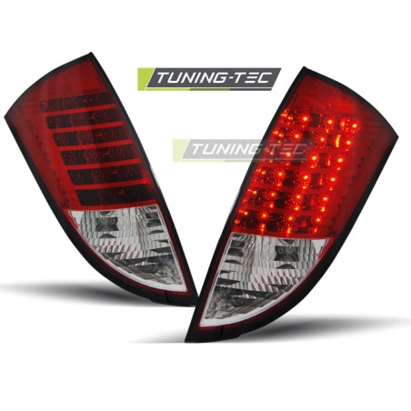 Fanali Posteriori LED LED Rosso/bianco per Ford Focus 1 Hb 1998-2004 (Cod. TT-LDFO24)