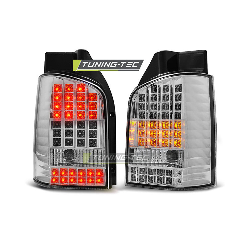 Fanali Posteriori LED Cromato per Volkswagen T5 04/2003-2009 (Cod. TT-LDVW41) Fanali Posteriori LED Cromato per Volkswagen T5 04/2003-2009 (Cod. TT-LDVW41)