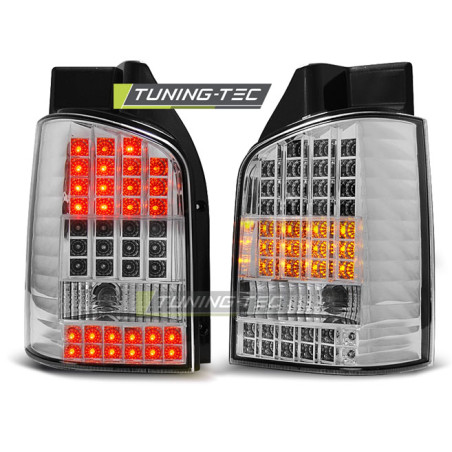 Fanali Posteriori LED Cromato per Volkswagen T5 04/2003-2009 (Cod. TT-LDVW41)