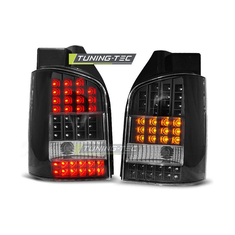 Fanali Posteriori LED Nero per Volkswagen T5 04/2003-2009 (Cod. TT-LDVW42)