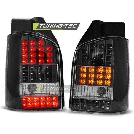 Fanali Posteriori LED Nero per Volkswagen T5 04/2003-2009 (Cod. TT-LDVW42)
