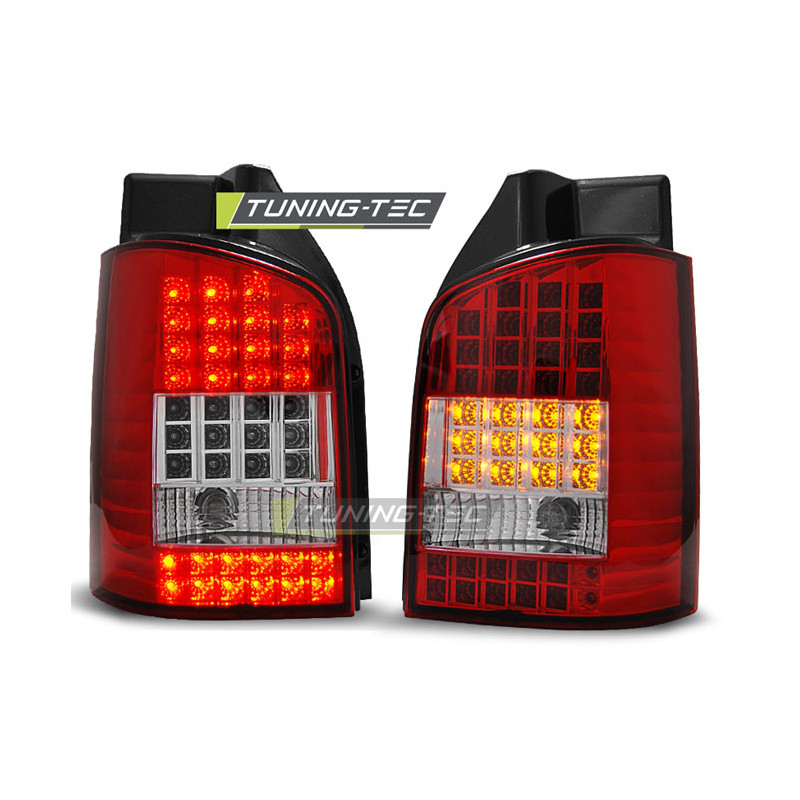 Fanali Posteriori LED Rosso/bianco per Volkswagen T5 04/2003-2009 (Cod. TT-LDVW44)