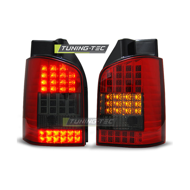 Fanali Posteriori LED Rosso Fumé per Volkswagen T5 04/2003-2009 (Cod. TT-LDVW45)