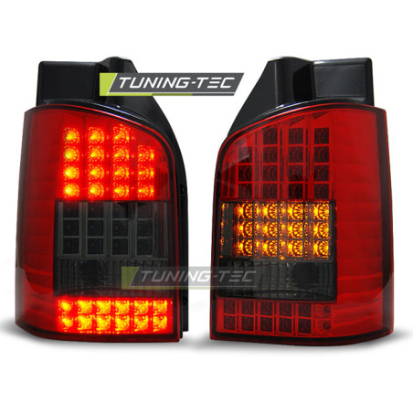 Fanali Posteriori LED Rosso Fumé per Volkswagen T5 04/2003-2009 (Cod. TT-LDVW45)