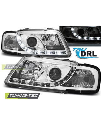 Fari Anteriori Luci Diurne DRL Cromato per Audi A3 8L 08/1996-08/2000 (Cod. TT-LPAU61)