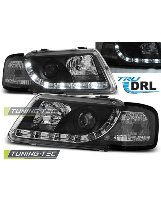 Fari Anteriori Luci Diurne DRL Nero per Audi A3 8L 08/1996-08/2000 (Cod. TT-LPAU62)