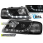 Fari Anteriori Luci Diurne DRL Nero per Audi A3 8L 08/1996-08/2000 (Cod. TT-LPAU62)