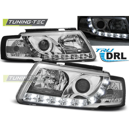 Fari Anteriori Luci Diurne DRL Cromato per Volkswagen Passat B5 3B 11/1996-08/2000 (Cod. TT-LPVWD6)