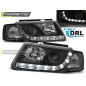 Fari Anteriori Luci Diurne DRL Nero per Volkswagen Passat B5 3B 11/1996-08/2000 (Cod. TT-LPVWD7)