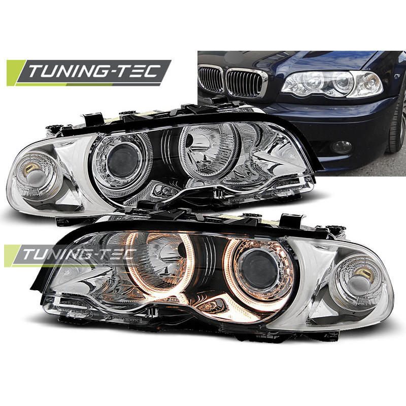 Fari Anteriori Angel Eyes per BMW E46 04/1999-08/2001 (Cod. TT-LPBM33)
