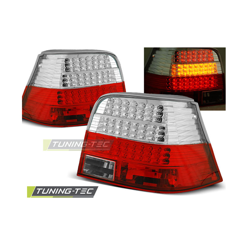 Fanali Posteriori LED Rosso/bianco per Volkswagen Golf 4 09/1997-09/2003 (Cod. TT-LDVW31)