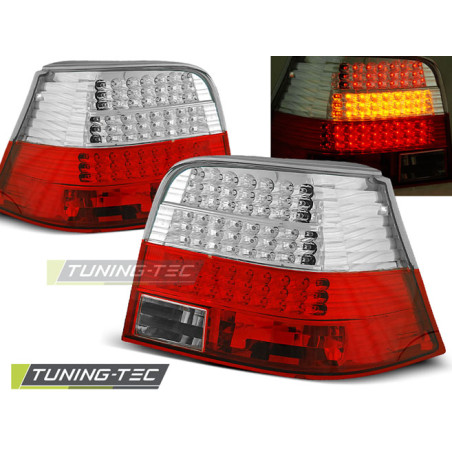 Fanali Posteriori LED Rosso/bianco per Volkswagen Golf 4 09/1997-09/2003 (Cod. TT-LDVW31)