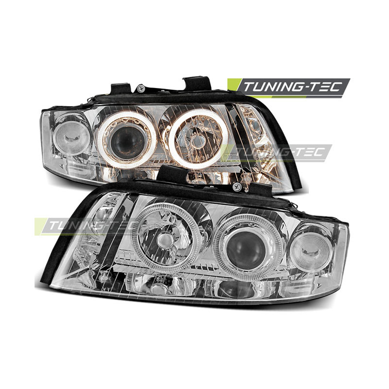 Fari Anteriori Angel Eyes per Audi A4 10/2000-10/2004 (Cod. TT-LPAU19)