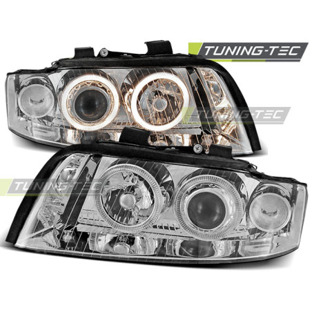 Fari Anteriori Angel Eyes per Audi A4 10/2000-10/2004 (Cod. TT-LPAU19)