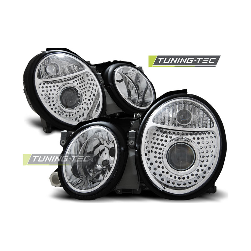 Fari Anteriori Cromato per Mercedes-Benz W208 Clk 03/1997-04/2002 (Cod. TT-LPME05)
