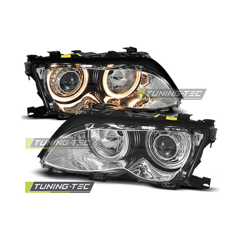 Fari Anteriori Angel Eyes per BMW E46 S/t 09/2001-03/2005 (Cod. TT-LPBM85)