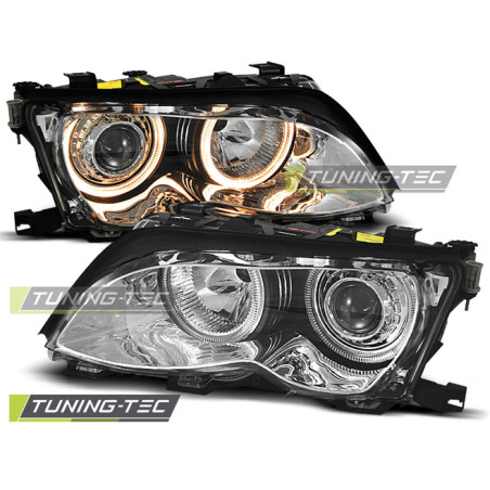 Fari Anteriori Angel Eyes per BMW E46 S/t 09/2001-03/2005 (Cod. TT-LPBM85)