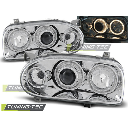 Fari Anteriori Angel Eyes per Volkswagen Golf 3 09/1991-08/1997 (Cod. TT-LPVW47)